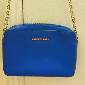 Michael Kors Jet Set Blue crossbody bag